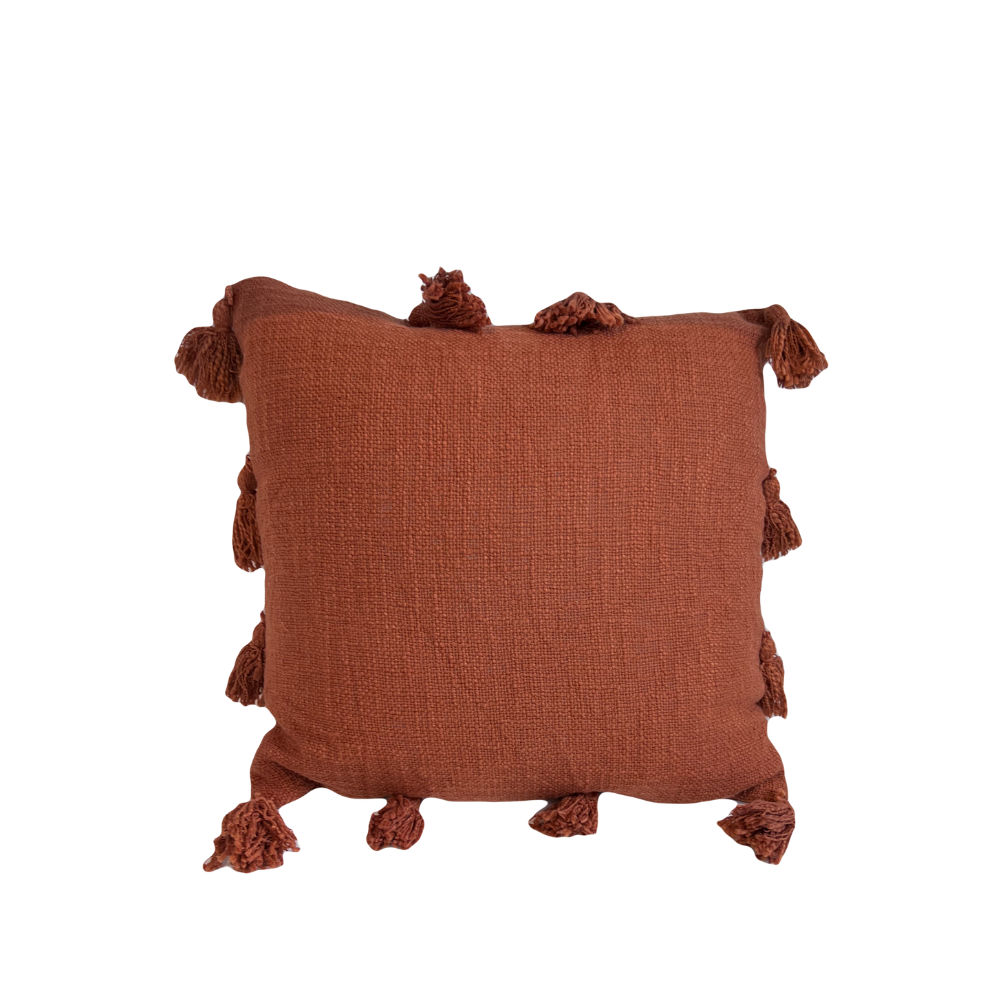 Cotton cushion with M/Joy filling - Medium Rust