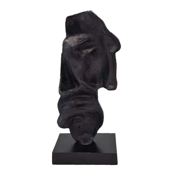 'Van Gogh' Face Sculpture Black Antique