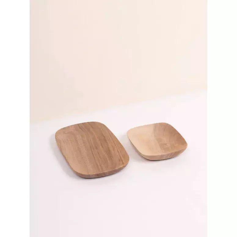 Walnut Wood Rectangle Dish -SMALL