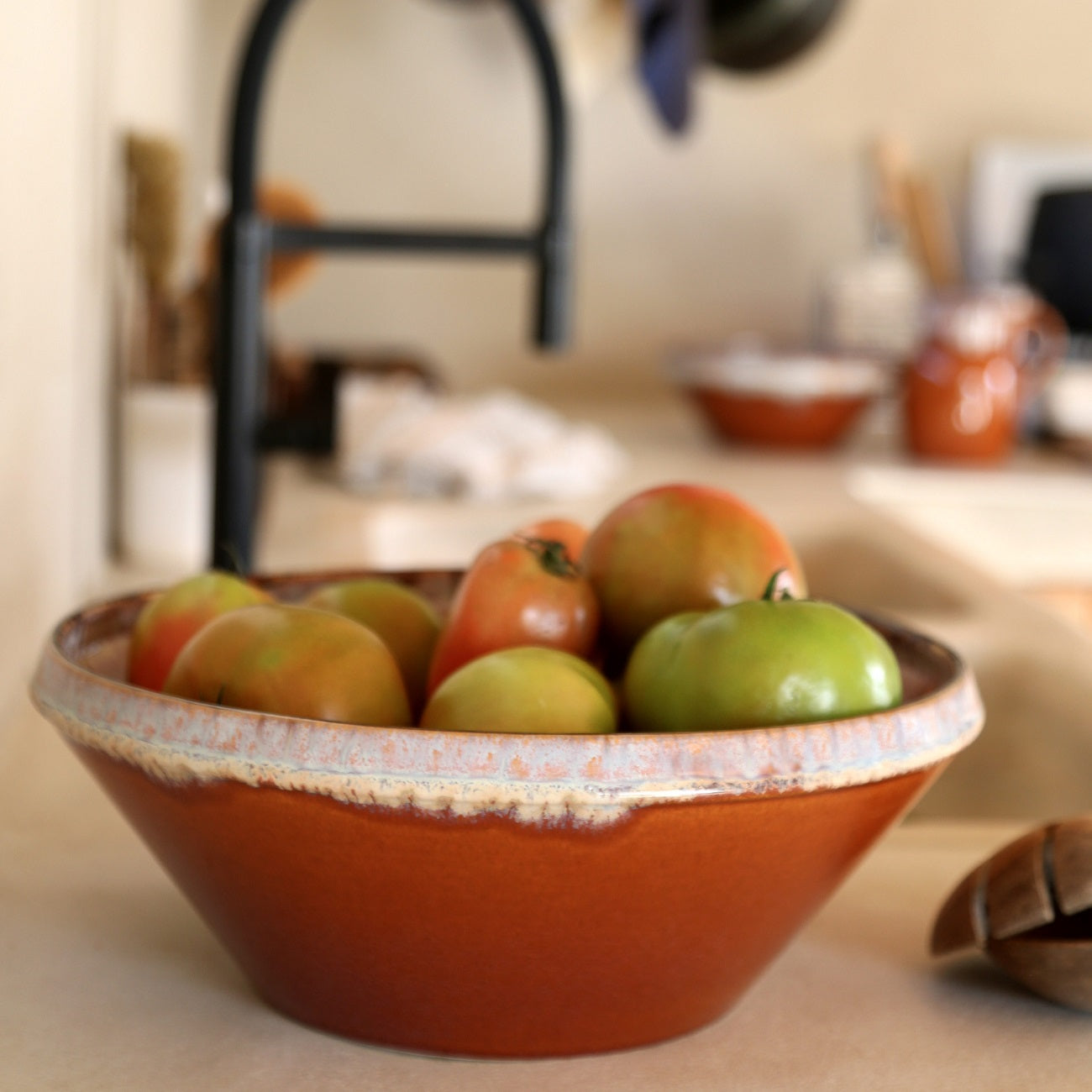 Poterie Caramel Latte Serving Bowl 32cm