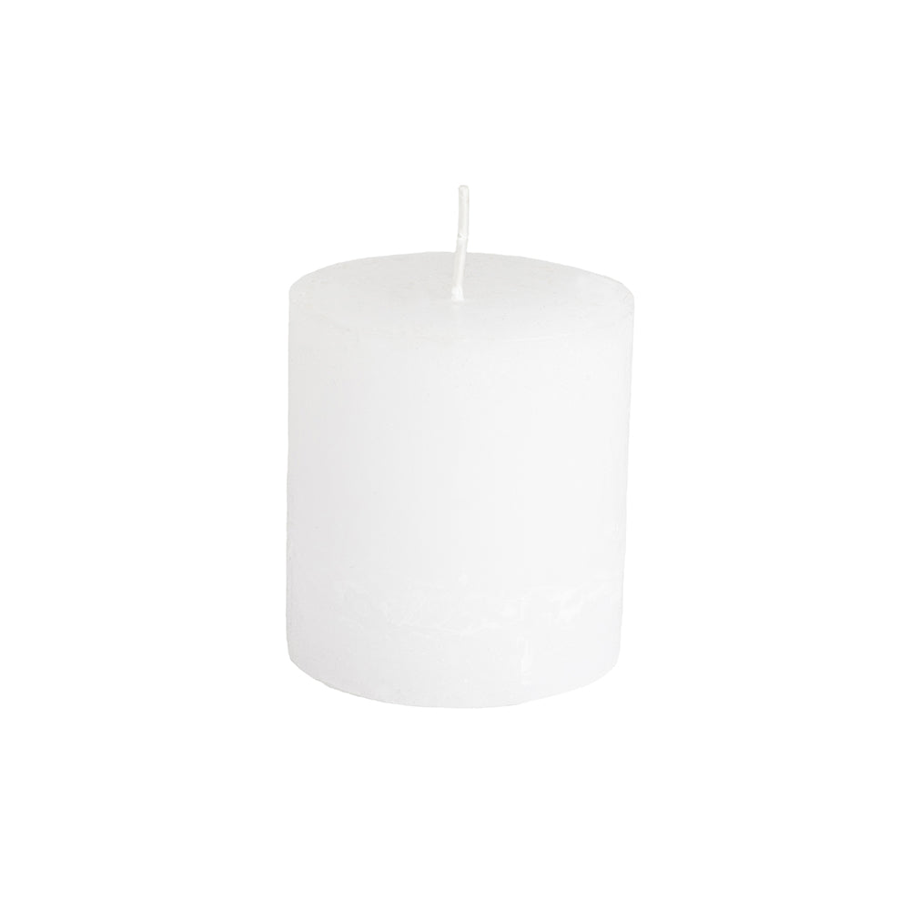 Rustic Pillar Candle White 70x75mm