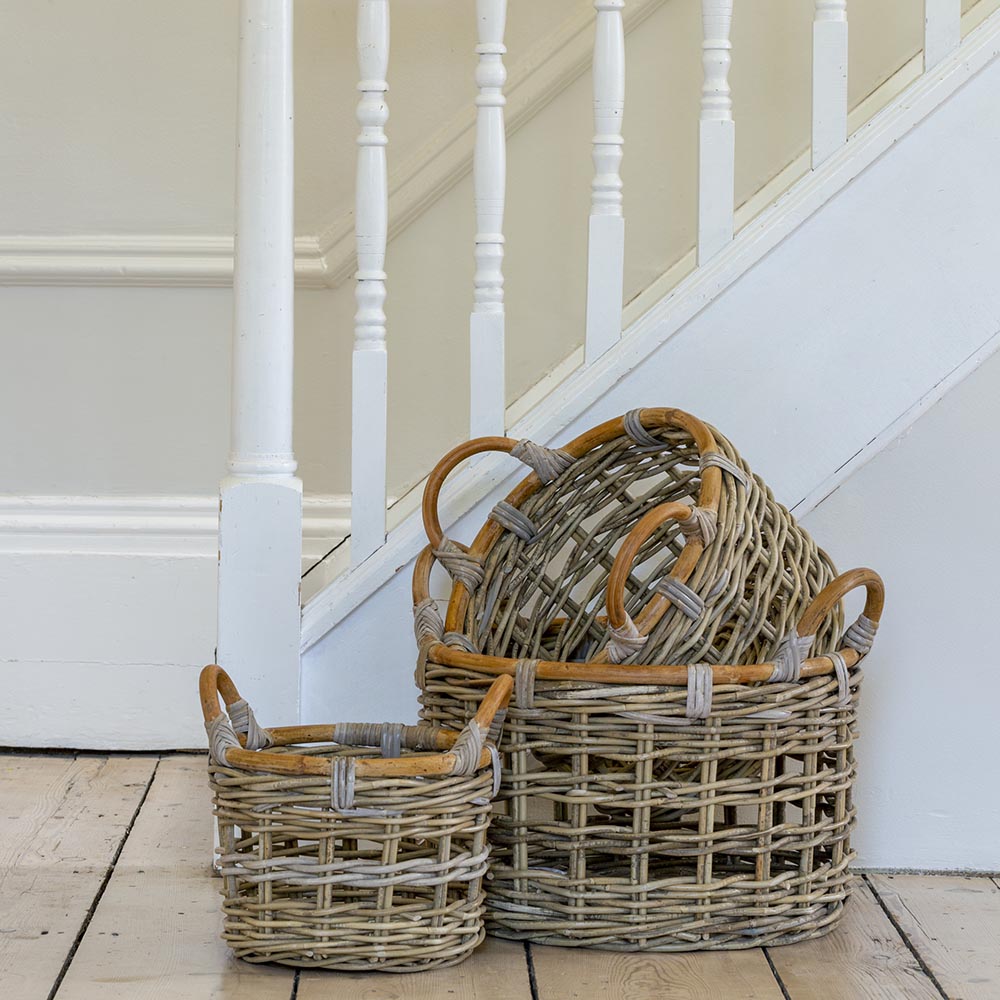 Round Kubu Basket with Handles Small